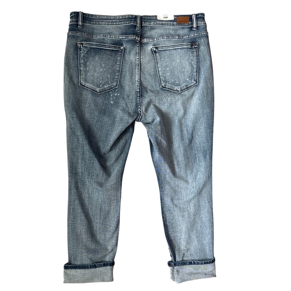 Judy Blue Plus Destroyed Mid-Rise Bleach Splatter Boyfriend Fit Size 20W - Picture 7 of 12